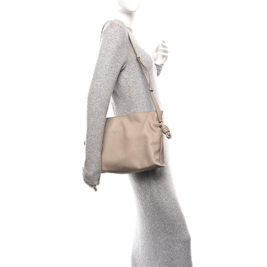 Nappa Calfskin Medium Flamenco Knot Clutch Sand