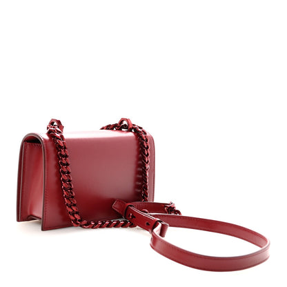Calfskin Mini Jeweled Knuckle Satchel Red