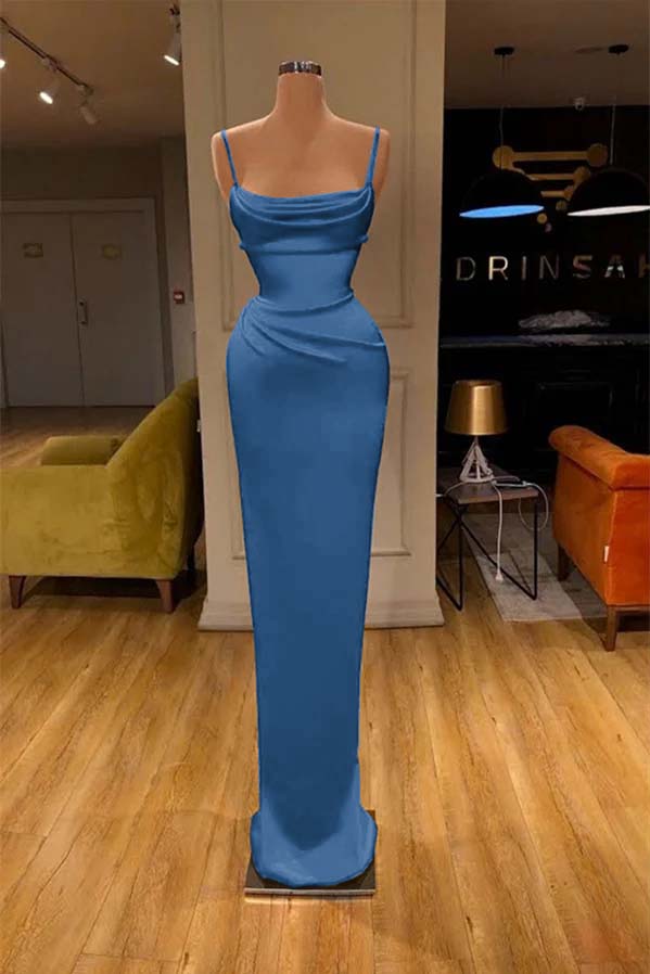 Red Spaghetti-Straps Mermaid Prom Dress