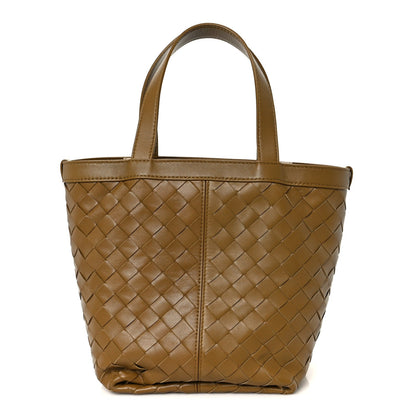 Nappa Intrecciato Small Flip Flap Tote Acorn