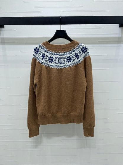 Celine 25 Patterned Sweater Cashmere 295598