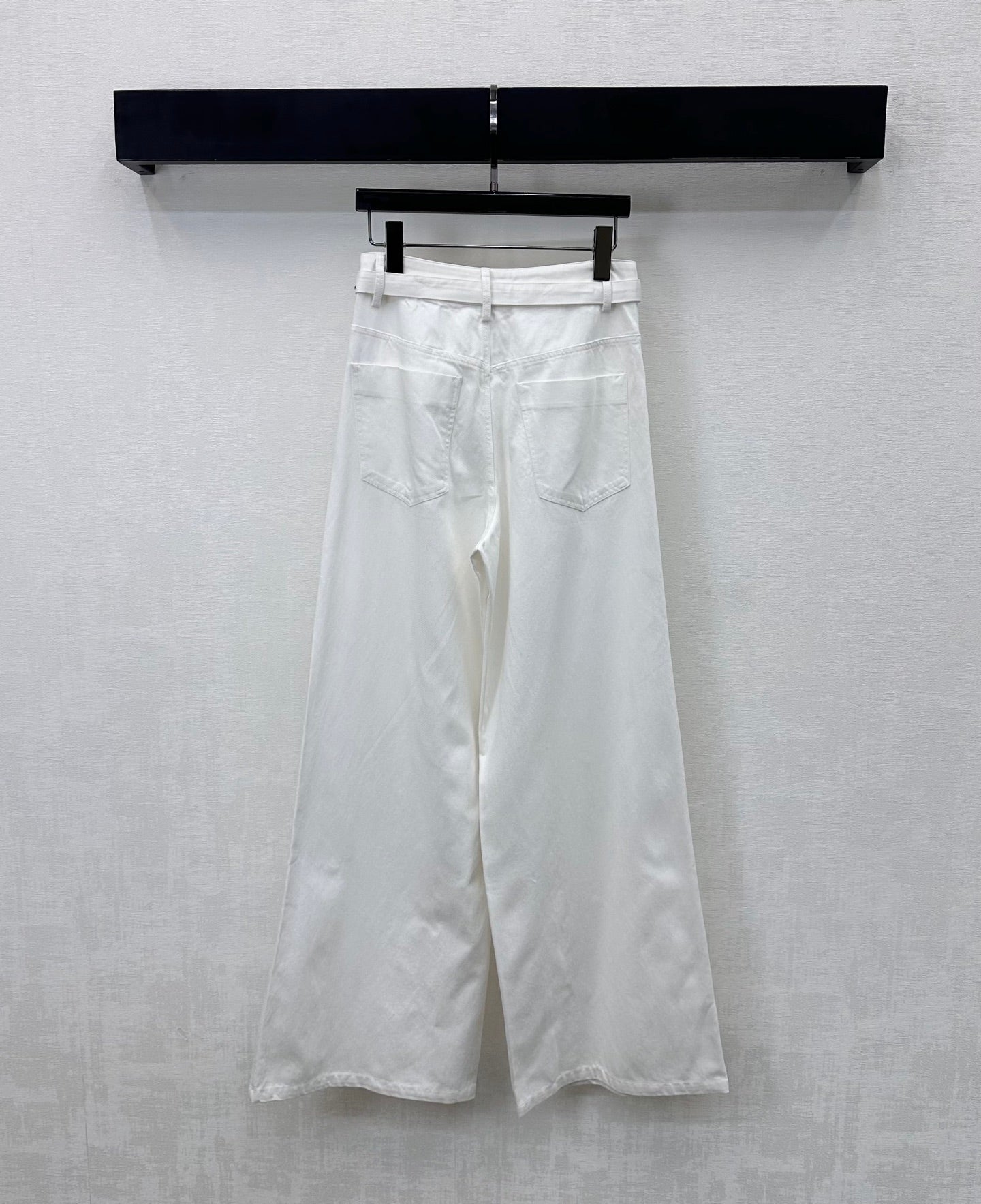 CC Wide-Leg Trousers White Cotton Lyocell 350198