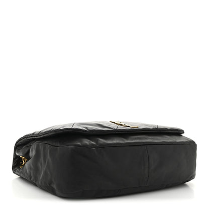 Lambskin Matelasse Monogram Large Jamie 4.3 Black