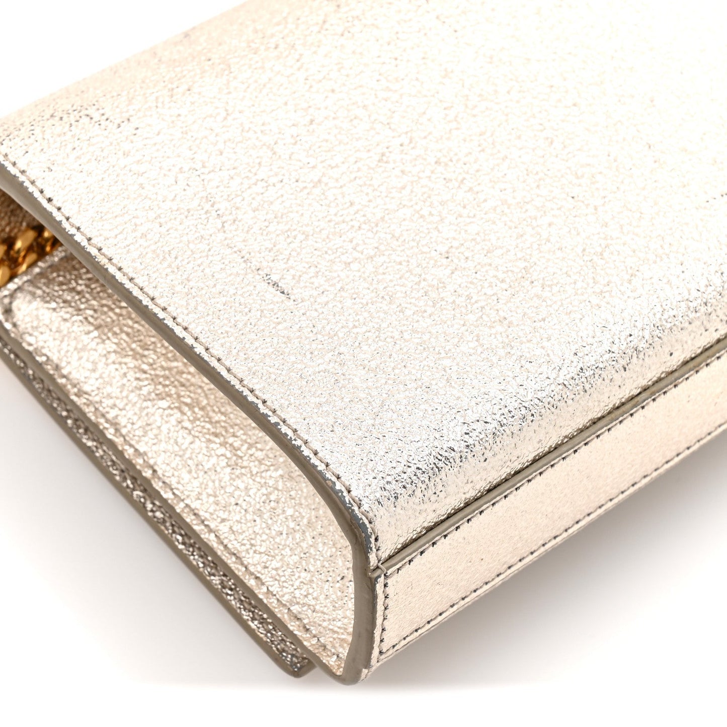 Metallic Calfskin Small Classic Monogram Kate Satchel Platine