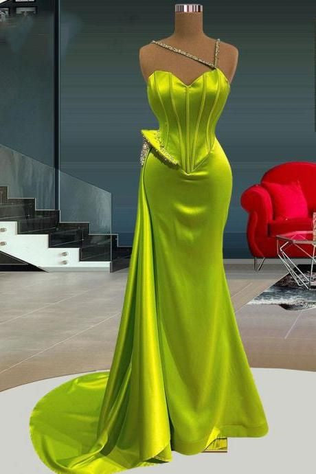 Mermaid Sweetheart Prom Dress Long Beads With Ruffles