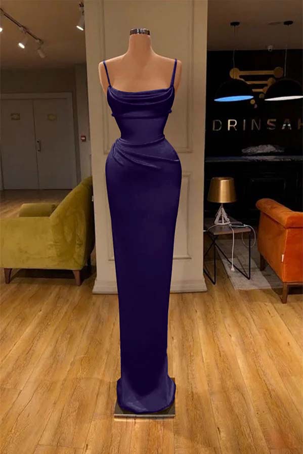 Red Spaghetti-Straps Mermaid Prom Dress
