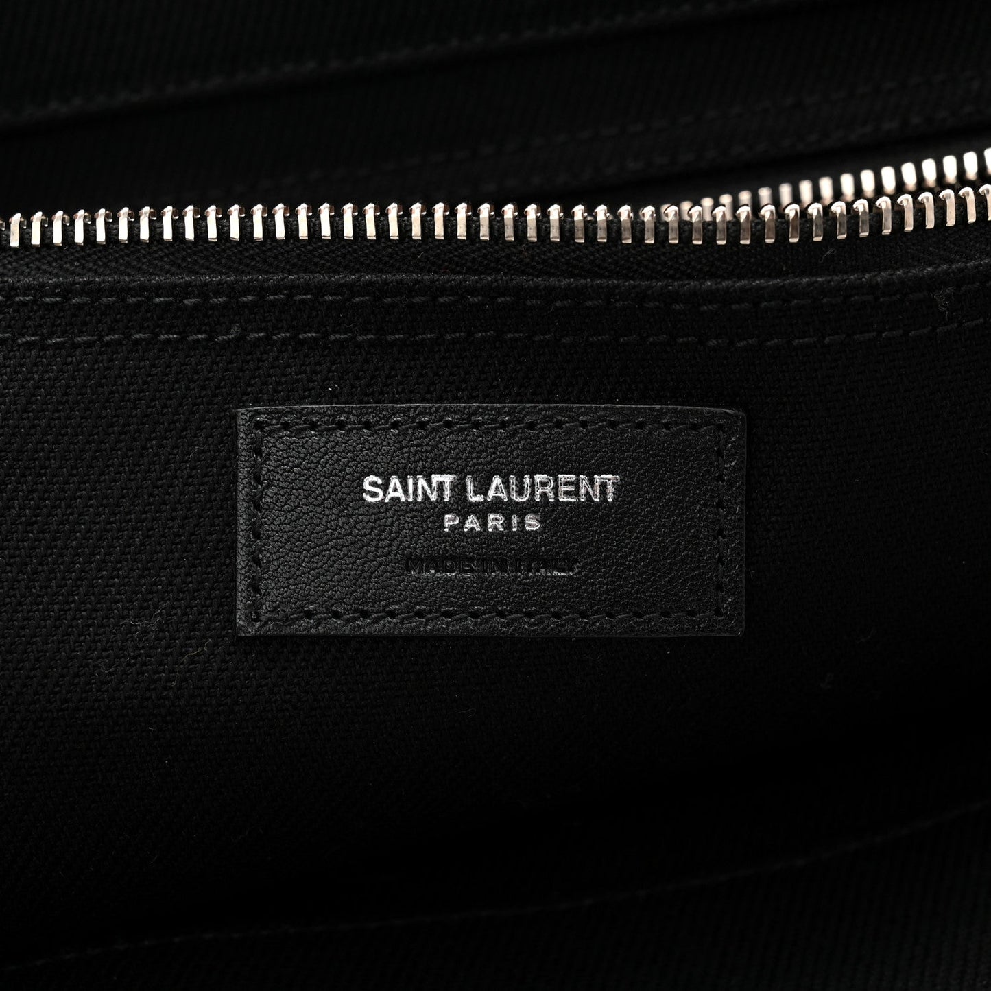 Linen Calfskin Rive Gauche Tote Black