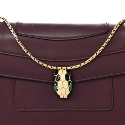 Calfskin Serpenti Forever Shoulder Bag Plum