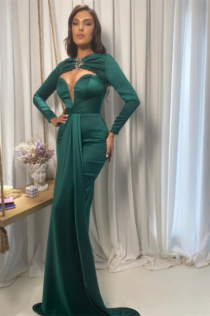 Sweetheart Mermaid Evening Dress Court With Cap Sleeves