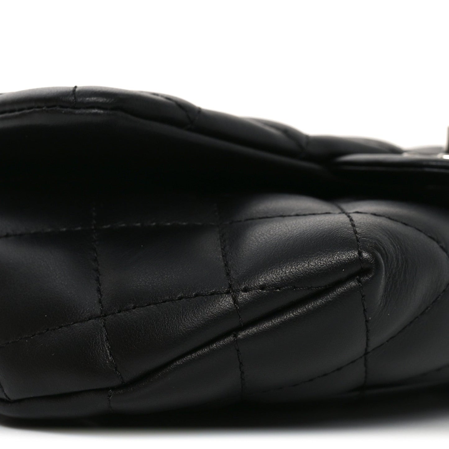Calfskin Quilted CC Uniform Flap Belt Bag Black