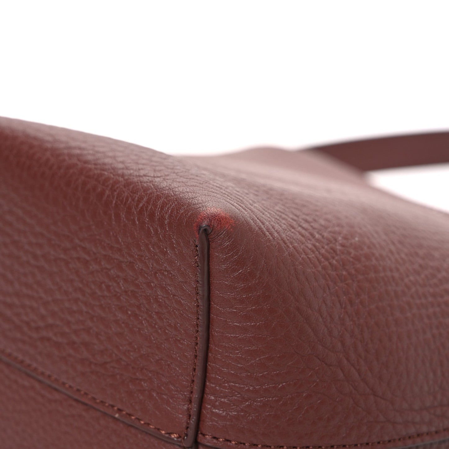 Grained Calfskin Small N/S Park Tote Burnt Wood