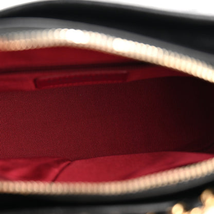 Aged Calfskin Quilted Small Gabrielle Hobo Black