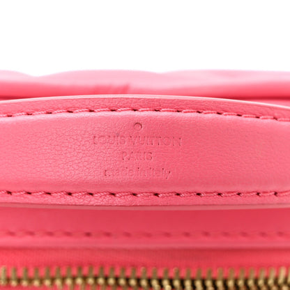 Calfskin Embroidered Monogram Pop My Heart Bag Pouch Dragon Fruit Pink