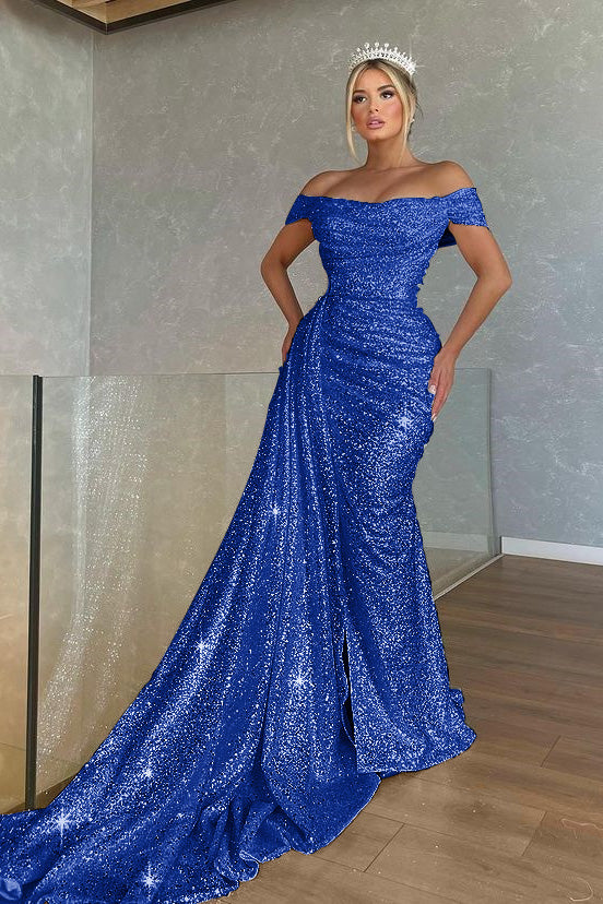 Gorgeous Off-The-Shoulder Mermaid Prom Dress Strapless With Sequins