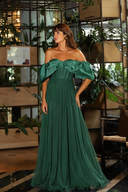 Sleeveless Off-Shoulder Strapless Prom Dress
