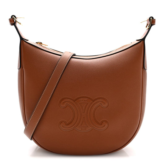 Supple Calfskin Small Triomphe Heloise Shoulder Bag Tan