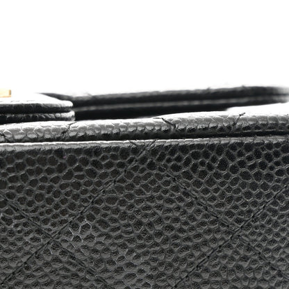 Caviar Quilted Mini Square Flap Black