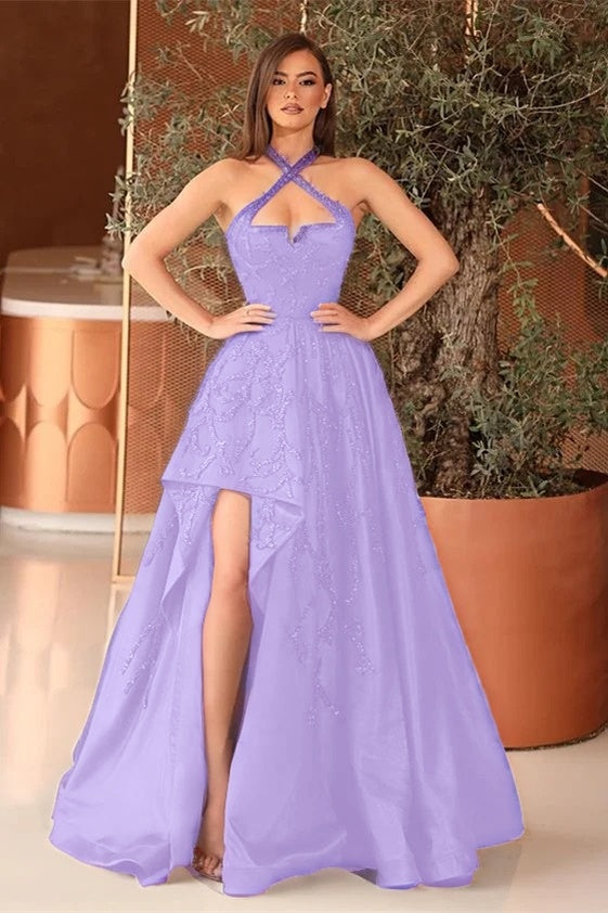 Black A Line Prom Dress With Appliques For Party