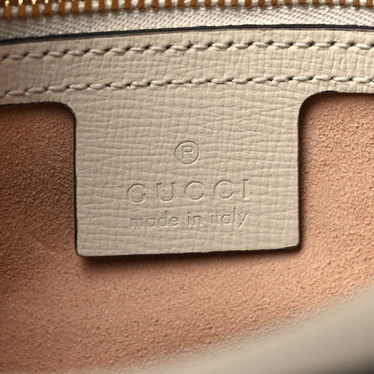 GG Supreme Monogram Small Horsebit 1955 Shoulder Bag Beige Mystic White