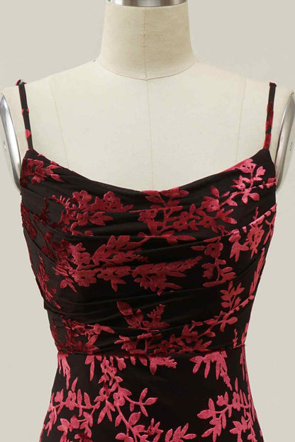 Sexy Bateau Spaghetti Straps Mermaid Prom Party Dress