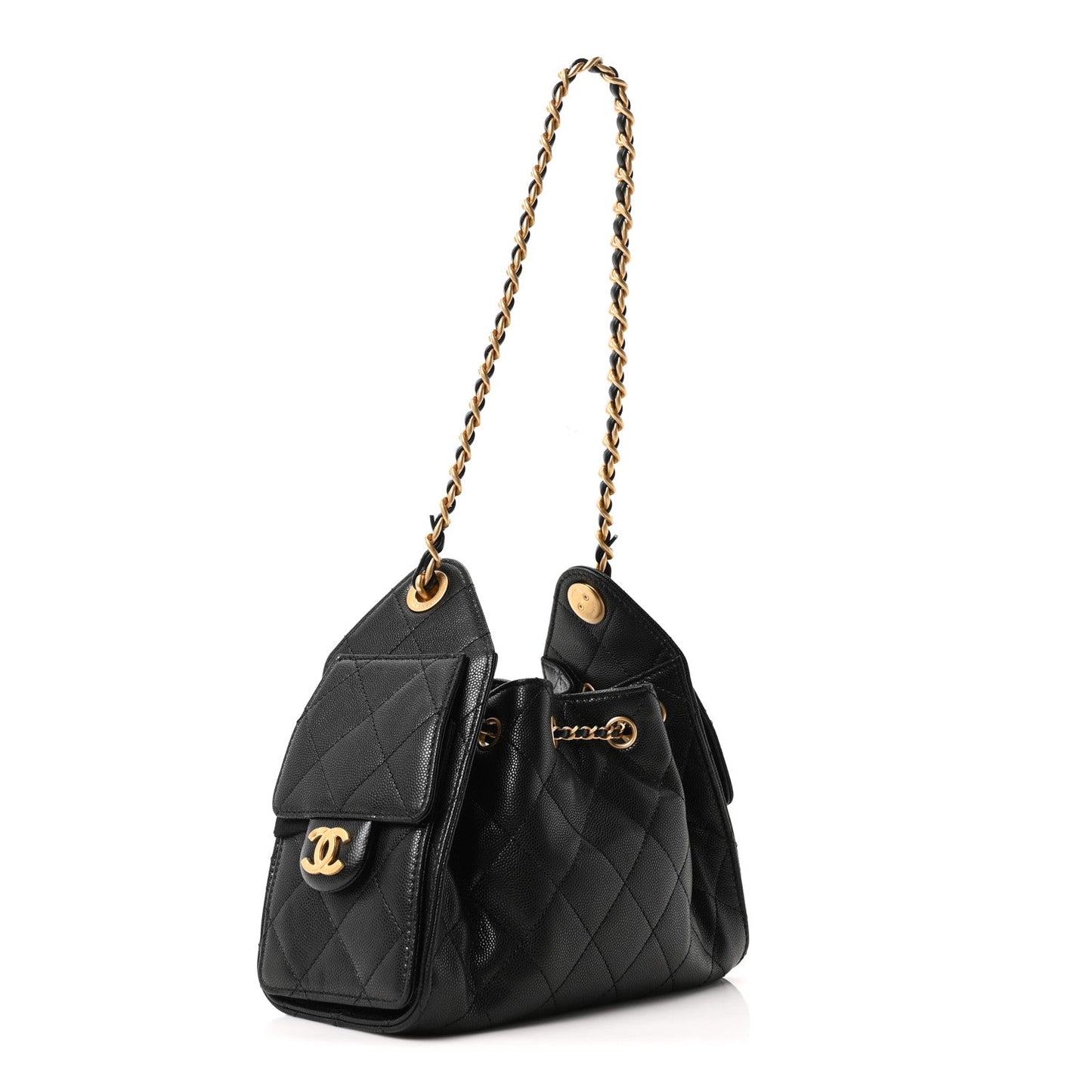 Caviar Quilted Mini Chanel 25 Handbag Black