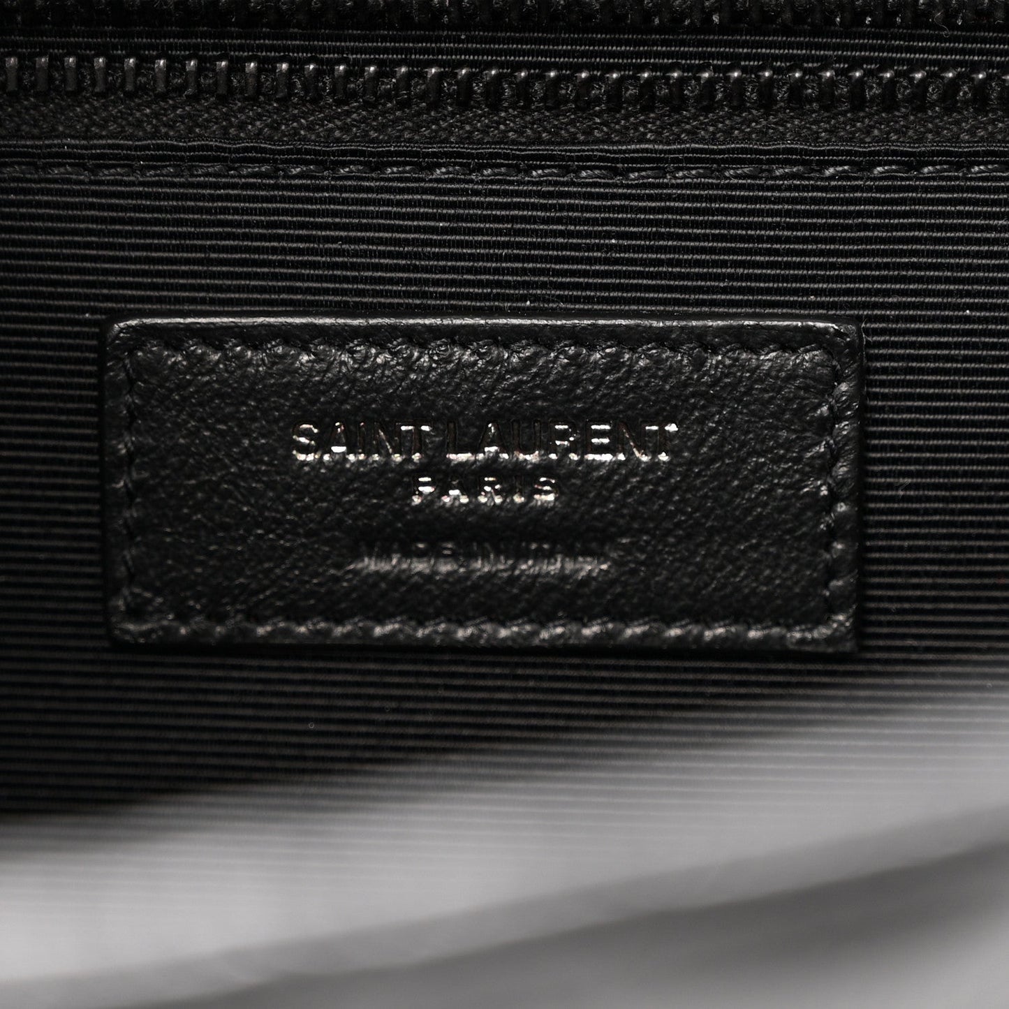 Grain De Poudre Textured Mixed Matelasse Large Triquilt Monogram Monochrome Satchel Black