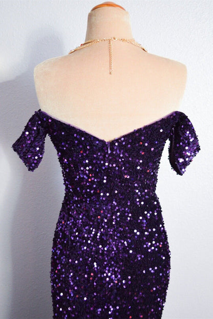 Sweetheart Off-Shoulder Fully Sequin Mermaid Party Prom Dress