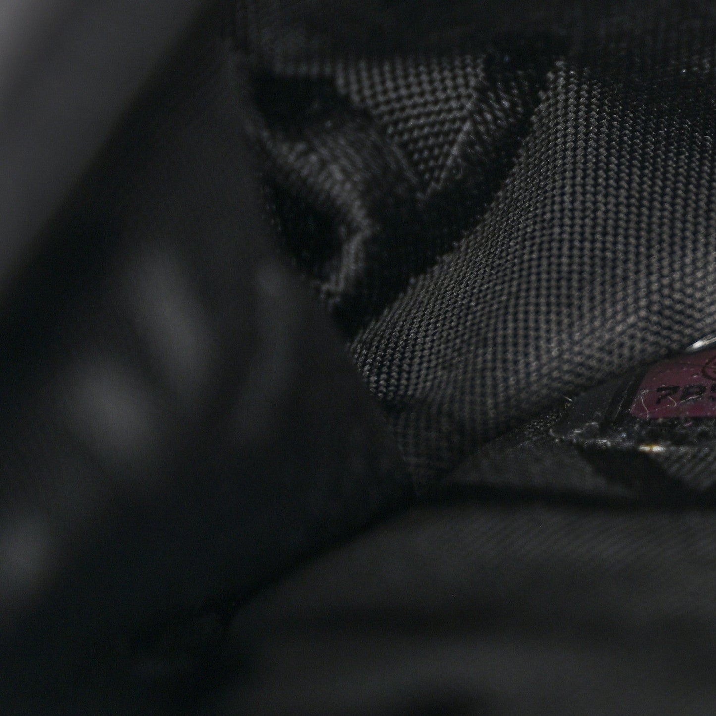 Nylon Square Quilted Flap Black