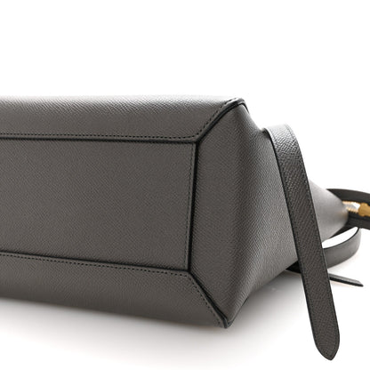 Baby Grained Calfskin Micro Belt Bag Grey