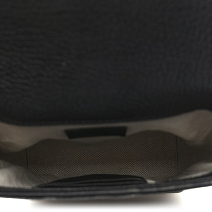 Piuma Calfskin Jumbo GG Embossed Small Messenger Bag Black