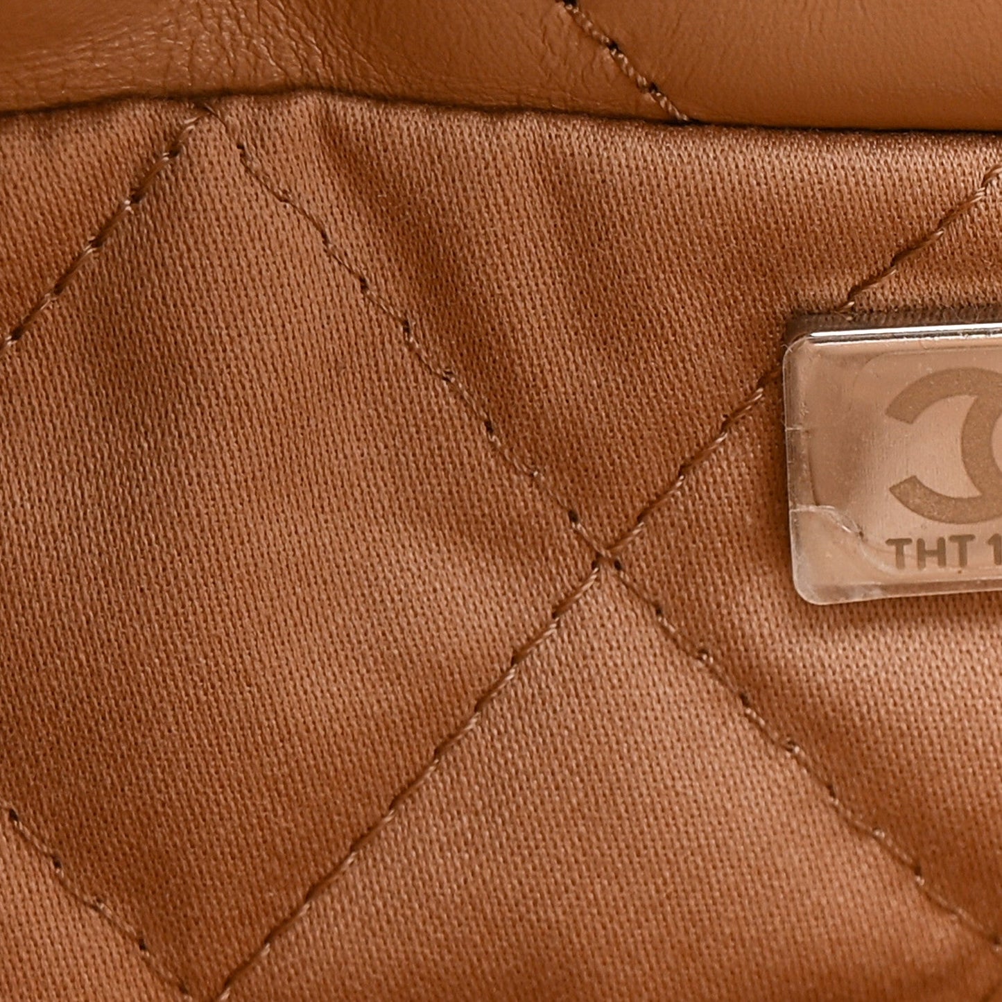 Shiny Calfskin Quilted Small Chanel 22 Beige