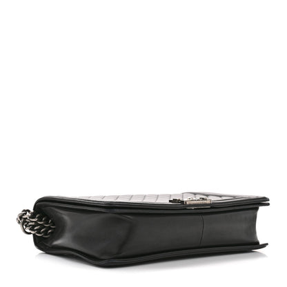 Lambskin Quilted Large Boy Flap Black