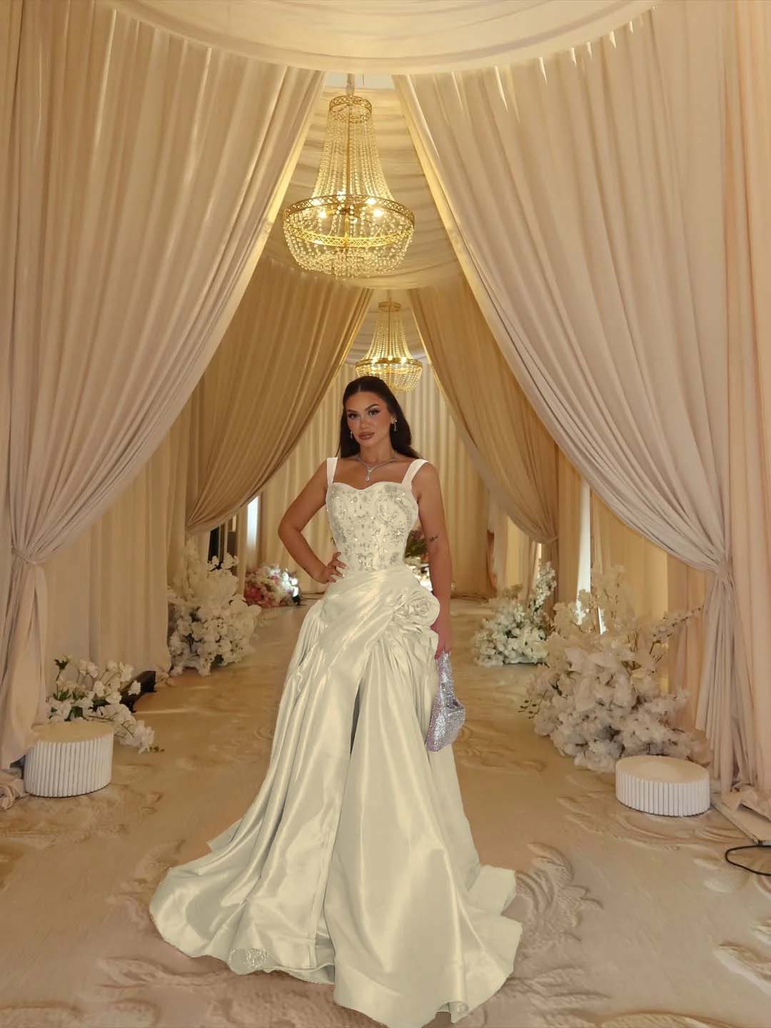 Elegant Pink Sleeveless Wide Straps A Line Beading Embroidery Prom Dress