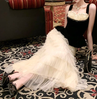 Charming Prom Dress Sweetheart Pleated Tulle Gala Evening Gown Dress Birthday Party Outfits    D4884