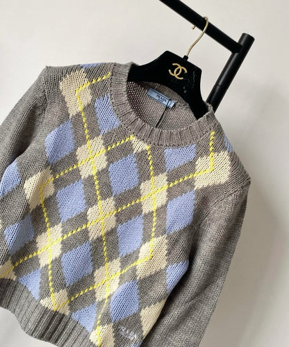 Prada 25 Crop Top Sweater Multicolor Wool 293872