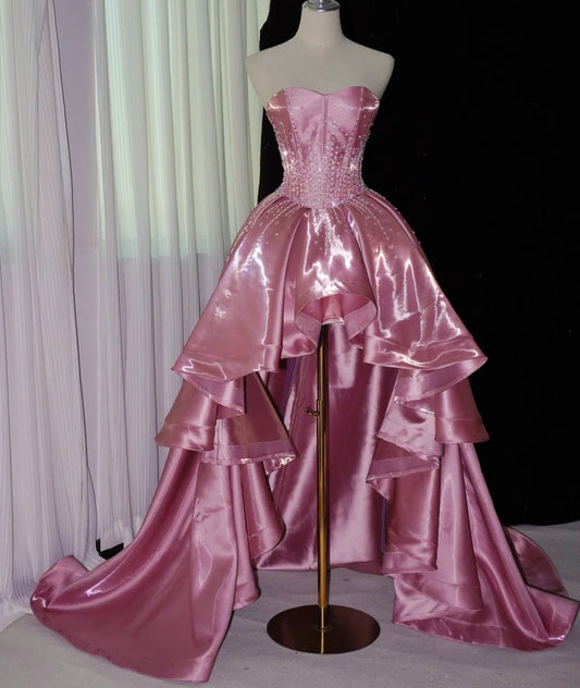 Beauty Prom Dress Sweetheart Beading Pleated Evening Dresses Birthday Party Outfits Gala Gown    D4958