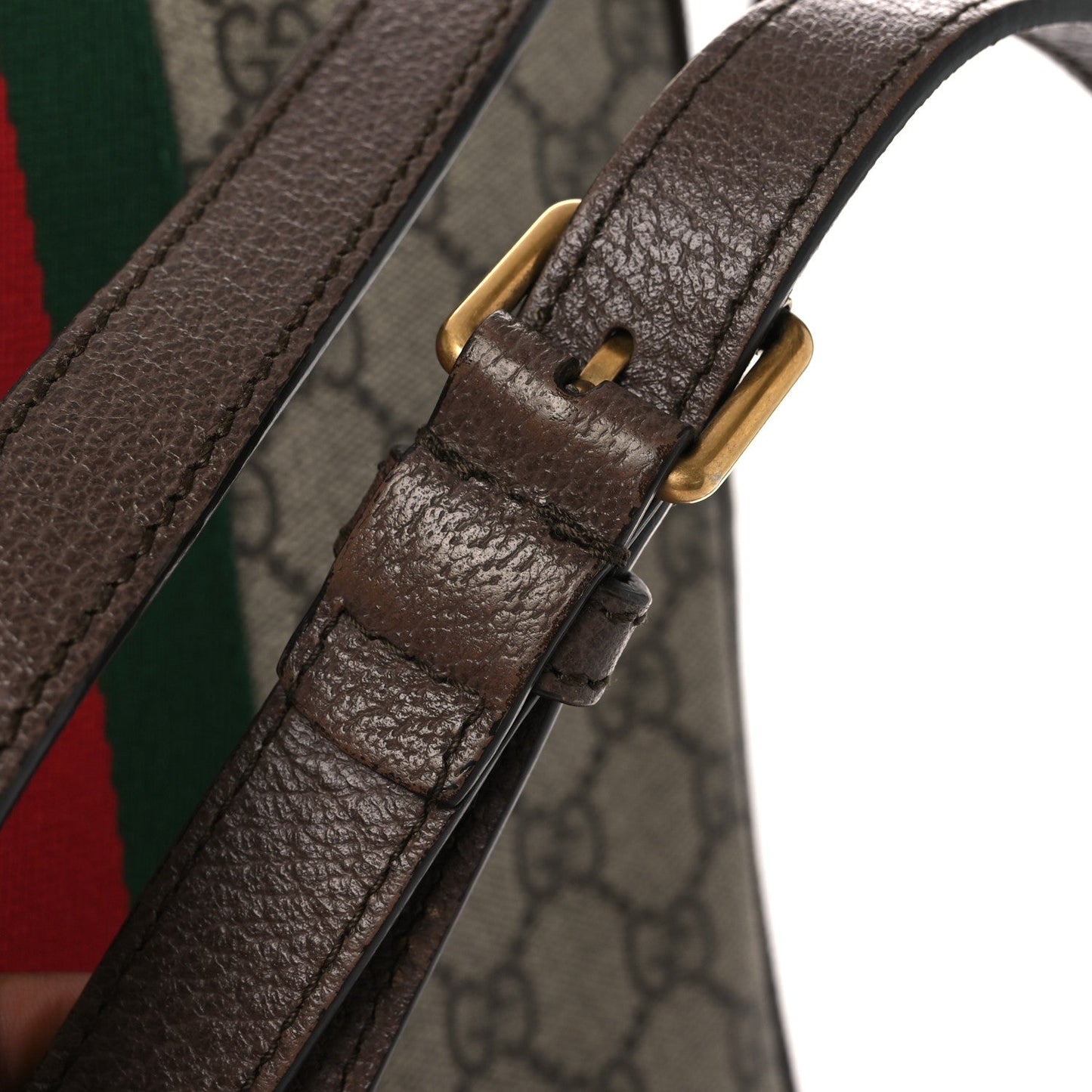 GG Supreme Monogram Web Small Ophidia Messenger Bag Brown