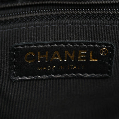 Wool Tweed Quilted Small Elegant Chain Flap Black Grey
