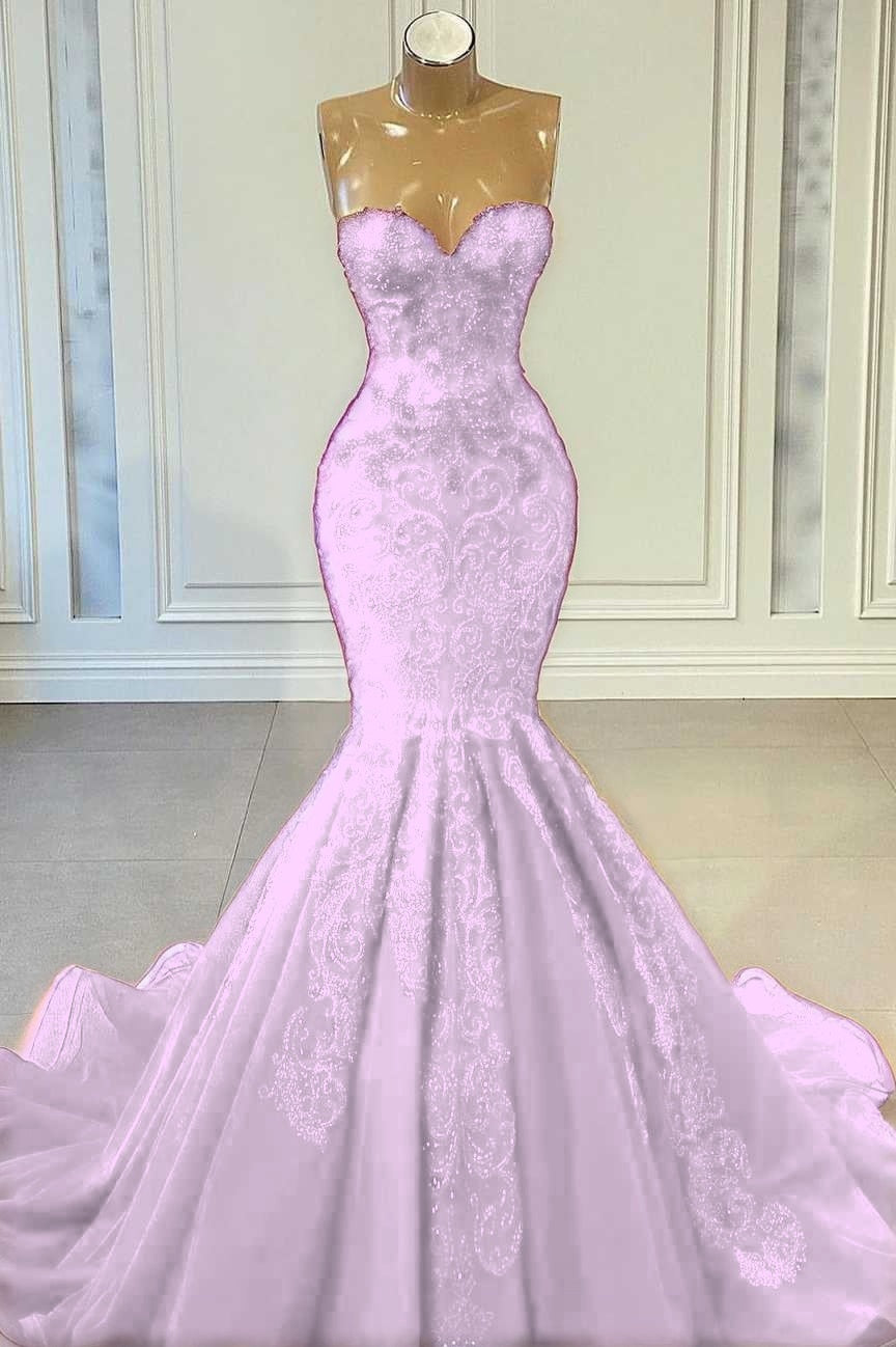 Sweetheart Red Sleeveless Mermaid Prom Dress With Beadings
