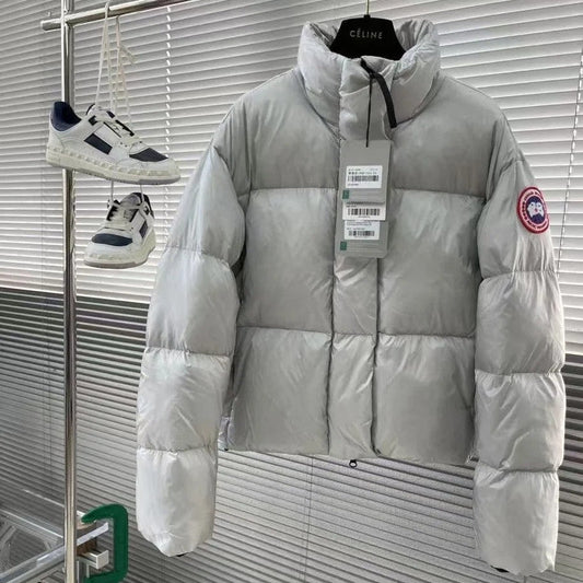 C. Goose Jacket Grey White Polyester 0047