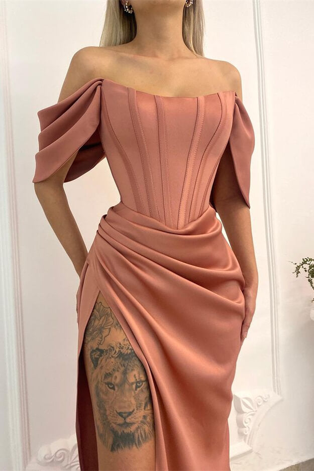 Mermaid Off-the-Shoulder Long Prom Dress With Split