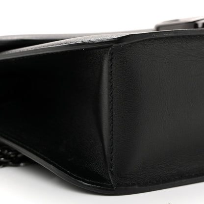 Calfskin Monochrome Vlogo Loco Shoulder Bag Black