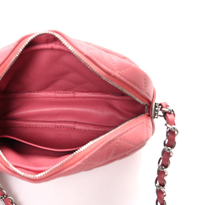 Lambskin Quilted Small Timeless Camera Case Pink