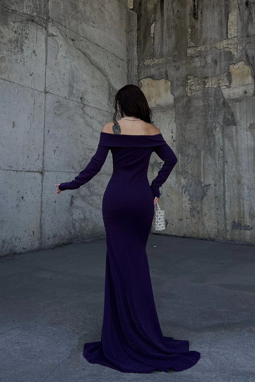 Stunning Dark Green Strapless Long Sleeves Deep V Neck Mermaid Prom Dress with Split