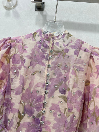 Zimmermann 25 Lyrical Printed Silk Midi Dress
