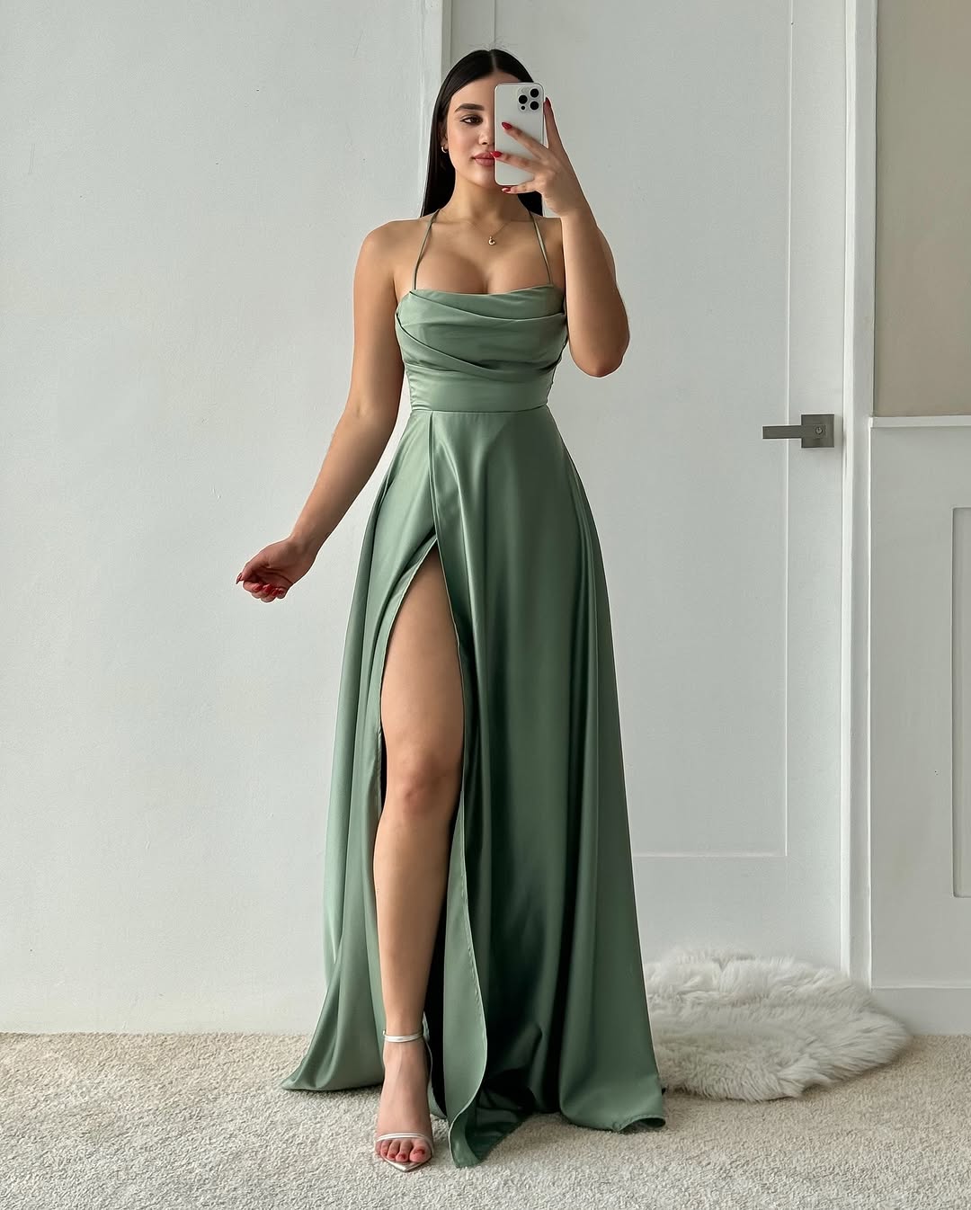Royal Blue Sleeveless Spaghetti Straps A-Line Prom Dress