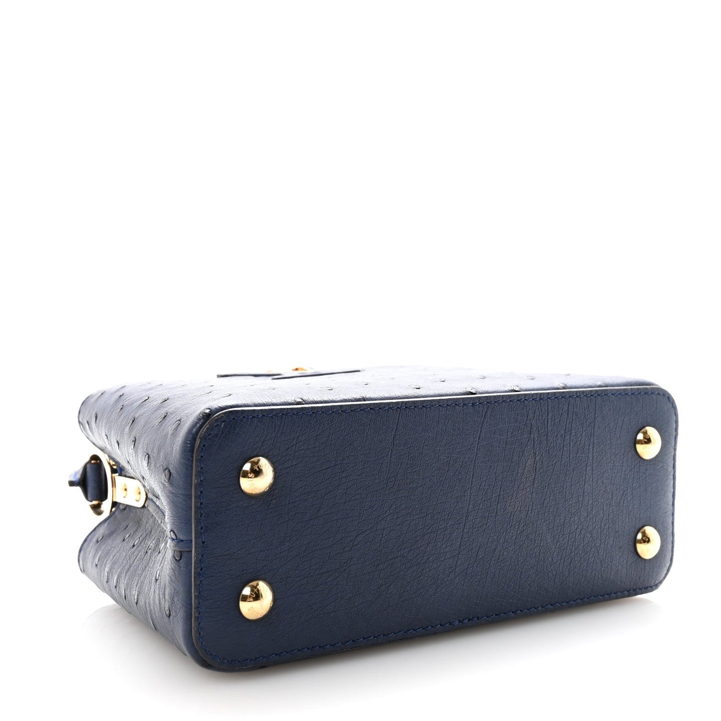 Ostrich Capucines Mini Indigo