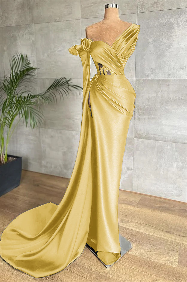 Black Long Sleeves Prom Dress