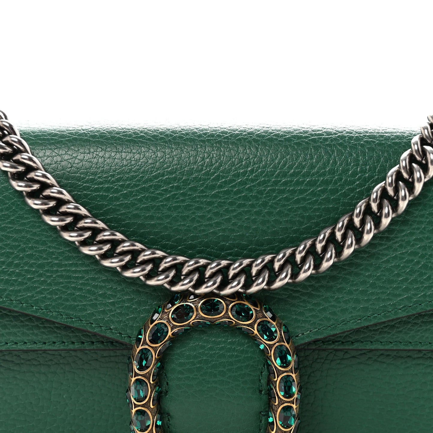 Pebbled Calfskin Small Dionysus Shoulder Bag Emerald