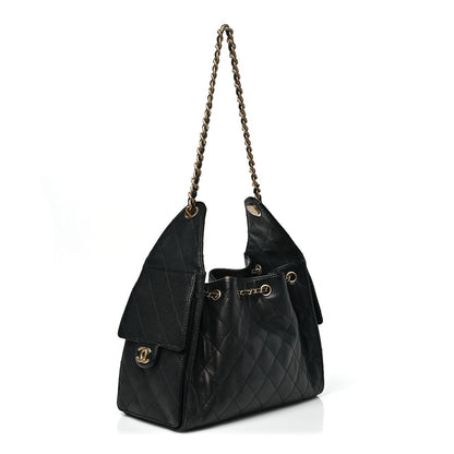 Caviar Quilted Small Chanel 25 Handbag Black